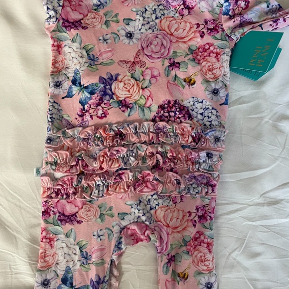 Posh Peanut Footie Ruffled Zippered One Piece (6-9M) - Picture 3 of 4